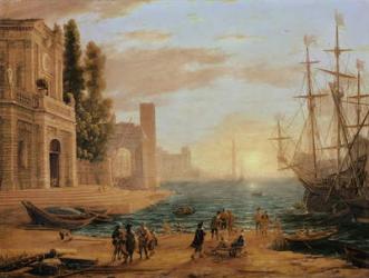 A Seaport, 1639 (oil on canvas) | Obraz na stenu