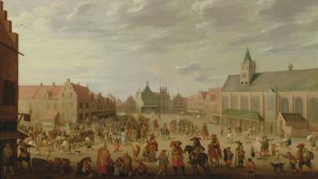 A military procession in the town square of Amersfoort | Obraz na stenu