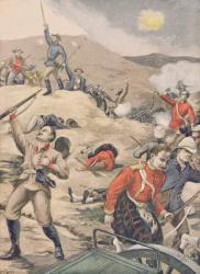 In Transvaal, the taking of an English battery by the Boers, illustration from 'Le Petit Journal', 28th January 1900 (colour litho) | Obraz na stenu