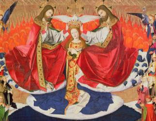 The Coronation of the Virgin, completed 1454 (oil on panel) (detail of 57626) | Obraz na stenu
