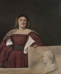 Portrait of a Lady (La Schiavona), c.1510-12 (oil on canvas) | Obraz na stenu