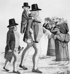 Hamilton Bell carrying a Vintner's boy from Edinburgh to Musselburgh, 1792 (engraving) | Obraz na stenu