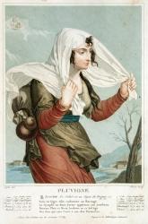 Pluviose (January/February) fifth month of the Republican Calendar, engraved by Tresca, c.1794 (coloured engraving) | Obraz na stenu