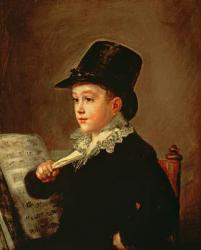 Portrait of Marianito Goya, Grandson of the Artist, c.1815 (oil on canvas) | Obraz na stenu