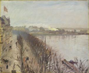 Binnenalster and Neuer Junfernstieg in Hamburg (oil on canvas) | Obraz na stenu