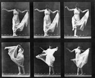 Dancing Woman, plate 187 from 'Animal Locomotion', 1887 (b/w photo) | Obraz na stenu