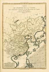 The Chinese Empire, Chinese Tartary and the Kingdom of Korea, with the Islands of Japan, from 'Atlas de Toutes les Parties Connues du Globe Terrestre' by Guillaume Raynal (1713-96) published 1780 (coloured engraving) | Obraz na stenu