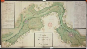 Area around Sas van Gent and Philippine, Netherlands, 1747 (pen, ink & w/c on paper) | Obraz na stenu