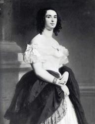 Adele Foucher (1803-68) 1839 (oil on canvas) (b/w photo) | Obraz na stenu