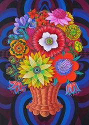 Blooms in a basket, 2013, (oil on canvas) | Obraz na stenu