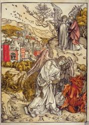 Angel with the Key of the Abyss, 1498 (colour woodcut) | Obraz na stenu