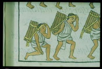 Ms Palat. 218-220 Book IX Aztec porters, from the 'Florentine Codex' by Bernardino de Sahagun, c.1540-85 | Obraz na stenu