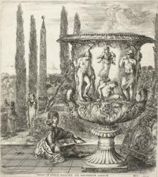 The Young Cosimo III de Medici drawing the Medici vase, 1656 (etching) | Obraz na stenu