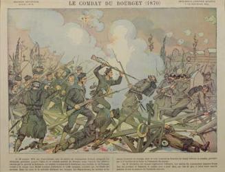 The Battle of Bourget (28th October 1870), 1887 (coloured engraving) | Obraz na stenu