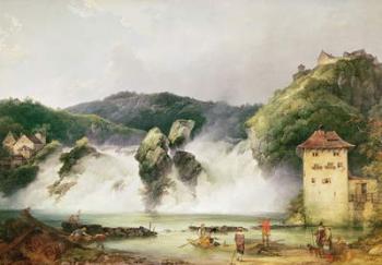 The Rhine Waterfall at Schaffhausen, 1775 (oil on canvas) | Obraz na stenu