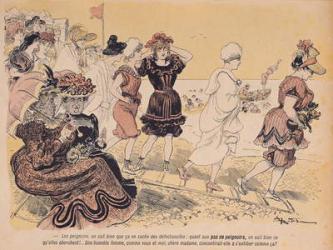 Bathers, from 'L'Assiette au Beurre', 30th August 1902 (coloured engraving) | Obraz na stenu
