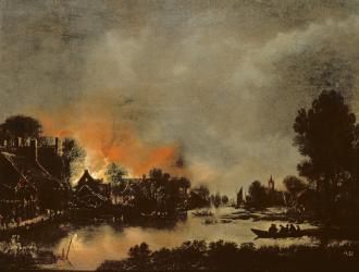 Village on Fire | Obraz na stenu