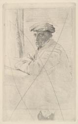 Portrait of the Engraver Joseph Tourny, 1857 (cancelled etching) | Obraz na stenu