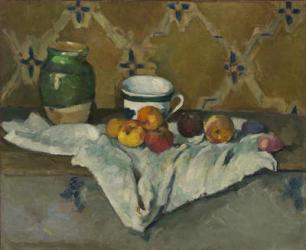 Still Life with Jar, Cup, and Apples, c.1877 (oil on canvas) | Obraz na stenu