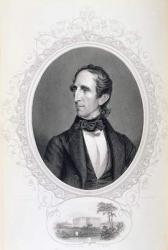 John Tyler, from 'The History of the United States', Vol. II, by Charles Mackay, engraved C. Holl (engraving) | Obraz na stenu