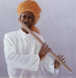 Flute Player (oil on canvas) | Obraz na stenu