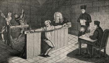 The torture of John Coustos in Lisbon, 1744, from 'The Freemason', by Eugen Lennhoff, published 1932 (litho) | Obraz na stenu
