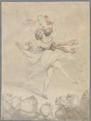 Female Dancer with a Tambourine, 1790-95 (w/c with pen & inks and graphite on paper) | Obraz na stenu
