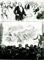 Lecture on the Egyptian War, 1883 (litho) (b/w photo) | Obraz na stenu