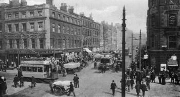 Market Street, Manchester, c.1910 (b/w photo) | Obraz na stenu