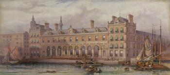 The London Fish Market at Billingsgate, 20th July 1877 (colour litho) | Obraz na stenu