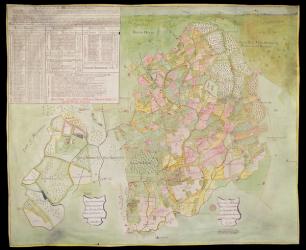 Fecknam Manor, Worcester, 1744 (coloured engraving) | Obraz na stenu