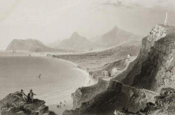 Killiney Bay, County Dublin, Ireland, from 'Scenery and Antiquities of Ireland' by George Virtue, 1860s (engraving) | Obraz na stenu