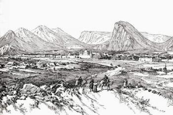 View of Kandahar aka Qandahar or Candahar, Afghanistan in the 19th century. | Obraz na stenu