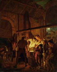 The Blacksmith's Shop (oil on canvas) | Obraz na stenu