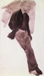 Portrait of Manet (grey wash on paper) | Obraz na stenu