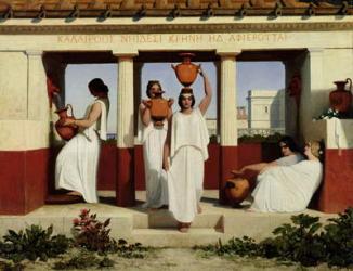 Greek Women at the Fountain, 1841 (oil on canvas) | Obraz na stenu