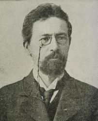 Anton Pavlovich Chekhov (1860-1904) (b/w photo) | Obraz na stenu