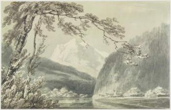 Near Grindelwald, c.1796 (blue & grey wash over graphite on paper) | Obraz na stenu