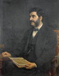 Portrait of Hormuzd Rassam, 1869 (oil on canvas) | Obraz na stenu