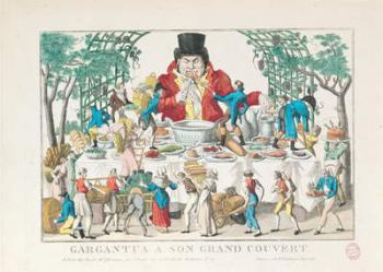 Gargantua at his Table (colour litho) | Obraz na stenu