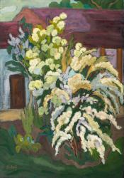 Shrubbery in Bloom (2011) oil on board | Obraz na stenu