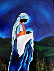 Madonna and child - Beloved Son, 2008 (acrylic on wood) | Obraz na stenu