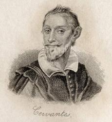 Miguel Saavedra de Cervantes (engraving) | Obraz na stenu