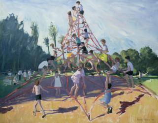 Playground, Derby, 1990 (oil on canvas) | Obraz na stenu