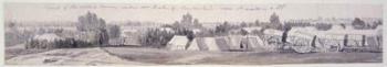 Encampment at Maestricht, 1747 (pen, ink grey wash, & w/c on paper) | Obraz na stenu