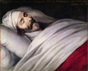 Cardinal Richelieu (1585-1642) on his Deathbed (oil on canvas) | Obraz na stenu
