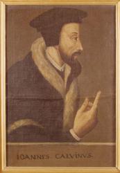 Portrait of John Calvin (1509-64) French theologian and reformer (oil on canvas) | Obraz na stenu