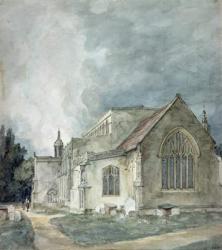East Bergholt Church, c.1805-11 (watercolour) | Obraz na stenu