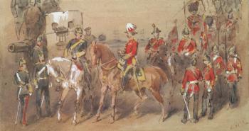 General Sir Garnet Wolseley (1833-1913) at Alexandria, 1882 (w/c on paper) | Obraz na stenu