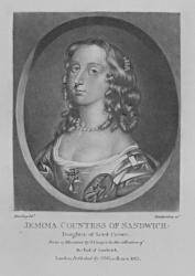 Portrait of Jemima Countess of Sandwich, from 'Characters Illustrious in British History', by Richard Earlom and Charles Turner, 1815 (litho) (b/w photo) | Obraz na stenu